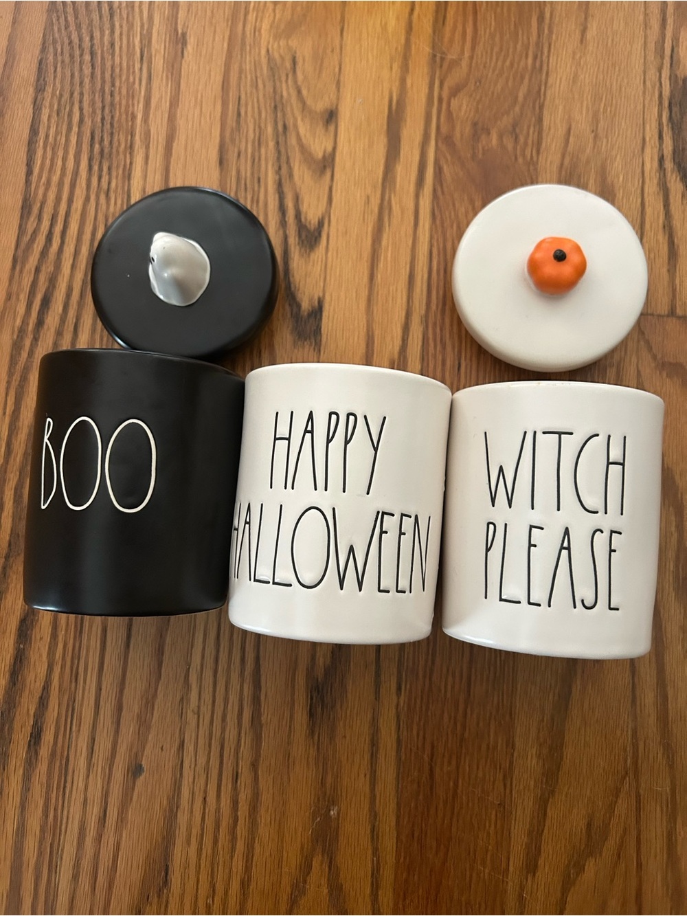 Rae Dunn Artisan Collection by Magenta Halloween/Fall Themed Containers
